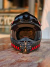 FULL FACE KASK SWAY SW618 mat kırmızı siyah 