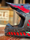 FULL FACE KASK SWAY SW618 mat kırmızı siyah 