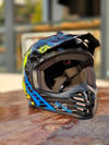 FULL FACE KASK SWAY SW618 parlak siyah mavi sarı