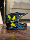 FULL FACE KASK SWAY SW618 parlak siyah mavi sarı