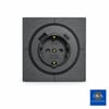 WOG Nirvana Antrasit Çerçeve + Antrasit Kapak Çocuk Korumalı Topraklı Priz + USB / Type-C Şarj Prizi (Çerçeve Dahil Tam Takım)