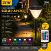 ZMR-378 Helin RGB Kumandalı Solar Çim Aydınlatma Armatürü IP65 Güneş Enerjili Bahçe ve Peyzaj Lambası