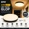 ZMR Siyah Kasa Yuvarlak 24W 3000K Sıva Üstü IP65 LED Tavan Glop Armatür