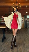 BORDO DRAPE ELBİSE