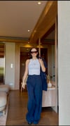 ORJİNAL MODEL LACİVERT GÖMLEK PALAZZO TAKIM