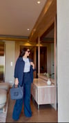 ORJİNAL MODEL LACİVERT GÖMLEK PALAZZO TAKIM