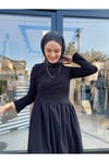 Asimetrik Elbise Siyah