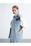 Denim Yelek Açık Mavi