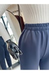 Düğmeli Scuba Pantolon Lacivert