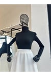 Hot Fashion Fitilli Balıkçı Yaka Kazak Siyah