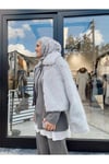 Hot Fashion Kürk Gri