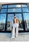Hot Fashion Süet Yelek Taba