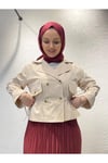 Lıne Kısa Trenç Krem