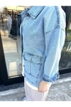 Magazin Denim Kot Ceket Taşlı Mavi