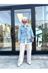 Magazin Denim Kot Ceket Taşlı Mavi