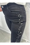 Magazin Taşlı İspanyol Paça Siyah