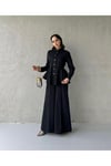 Moda Ala Bol Paça Kot Takım Siyah