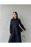 Moda Ala Bol Paça Kot Takım Siyah