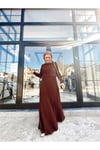 Triko Elbise Kahve