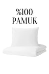 % 100 PAMUK, DVALA Çift Kişilik Nevresim Seti, beyaz, 240x220/50x60 cm