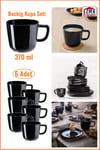 Backig Siyah Kupa Seti 370 ml \ 6 Adet