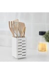 Çatal-Bıçak-Kaşıklık Beyaz Renk 18 cm Çekmeceli,Delikli Sade,Modern Kaşıklık