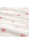 Çocuk Nevresim Takımı Tek Kişilik Kalpli 150x200/50x60 cm MeridyenDukkan Kız Çocuk