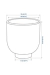 Drömsk toprak saksı siyah-beyaz desenli 9 cm çap 12 cm yükseklik 90536021