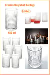 Frasera Kokteyl Bardağı \ 6 Adet Meşrubat Bardağı \ 450 ml \ 6 Adet