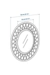 GRINSBOL Rattan 55 cm Duvar Aynası Dekorasyon