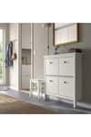HEMNES Dört Bölmeli beyaz 107x22x101 cm Ayakkabı Dolabı 60156121