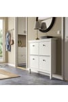HEMNES Dört Bölmeli beyaz 107x22x101 cm Ayakkabı Dolabı 60156121