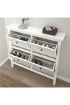 HEMNES Dört Bölmeli beyaz 107x22x101 cm Ayakkabı Dolabı 60156121