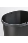 Hölass Plastik Çöp Kutusu - Siyah - 8 Lt