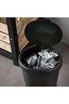 Hölass Plastik Çöp Kutusu - Siyah - 8 Lt