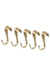 Hultarp 7 Cm Gold Altın 5 Li Set Kanca Duvar Rayı Için 5 Adet Çelik Kanca Askı Pirinç Rengi
