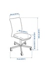 Ikea Toberget Dönen Sandalye, Vissle Siyah