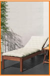 Kuddarna Şezlong Minderi Polyester 190 X 60 Cm Bej