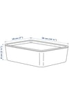 Kuggıs 18x26x8 Cm Şeffaf Siyah Kapaklı Saklama Kutusu