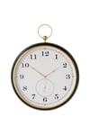 KUTTERSMYCKE Duvar Saati, Siyah Renk Gold Detay 46 cm