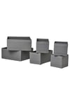 Kutu Seti Koyu Gri 6 Parça