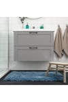 Mikrofiber Banyo Paspası Deniz Mavi Renk MeridyenDukkan 60x90 cm Kalın Tüylü