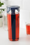 Moppa Sürahi, Lacivert 1.7 lt Şeffaf Akrilik Plastik 28 Cm