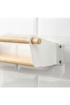 Nereby 40x10 Cm Masif Ahşap Çelik Duvar Rafı Düzenleyici