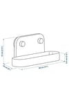 Öbonas Vantuzlu Kutu + Öbonas Vantuzlu Kanca 7x11 Cm+ Öbonas Vantuzlu Duvar Rafı 28 Cm