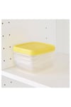 Pruta Saklama Kabı 3lü Set 0.6 Lt Sarı Renk Çok Amaçlı Özelliği 3 Adet Sarı Kapak Sarı Kap