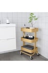 Raskog Çelik Servis Arabası ,gold 35x45x78 Cm Mutfak Banyo Düzenleyici-raf Ünitesi Tekerli