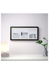 Rıbba Siyah 3 Lü Çerçeve 50x23 Cm Beyaz Derin Kenarlı Ahşap Fotoğraf Resim Çerçevesi