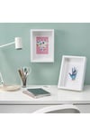 Sannahed 21x30 Cm A4 Beyaz Çiçek Konabilen Derin Kutu Çerçeve Ahşap Fotoğraf Resim Çerçevesi