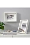 Sannahed 21x30 Cm A4 Beyaz Çiçek Konabilen Derin Kutu Çerçeve Ahşap Fotoğraf Resim Çerçevesi